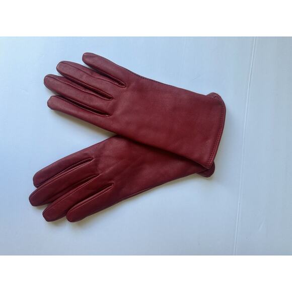 Charter Club Leather Touch Tech Glove Red Small $89 NEW - Picture 1 of 6
